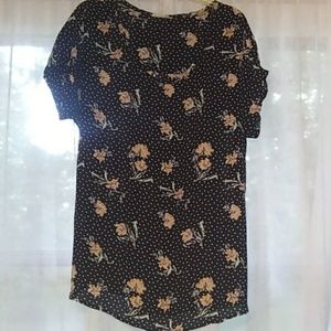 Flow, flowery top. Sz XL